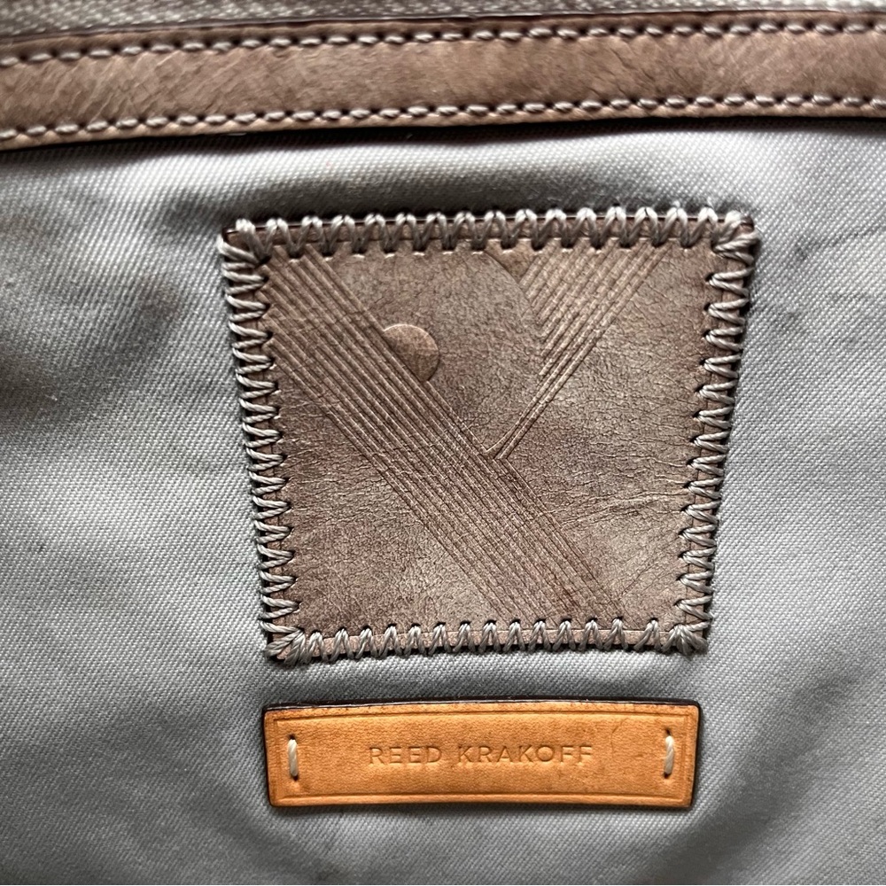 Reed Krakoff Boxer Gray Linen and Leather Tote - Picture 11 of 12
